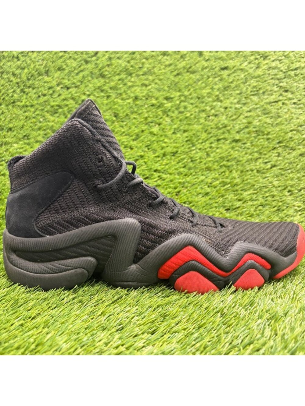 Adidas Crazy 8 ADV Mens Size 11.5 Black Red Athletic Basketball Shoes Sneakers